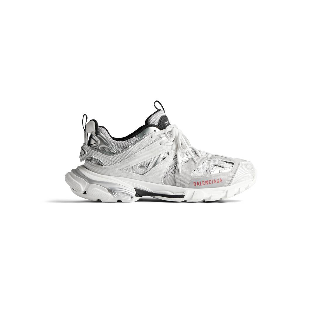 Men’s Track Sneaker in Silver/white/black - Image 1